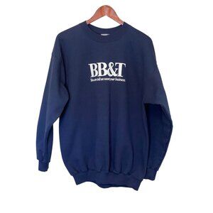 BB&T Blue Men's Sweatshirt Adult Large Hanes Comfort Blend Banking Branch Trust